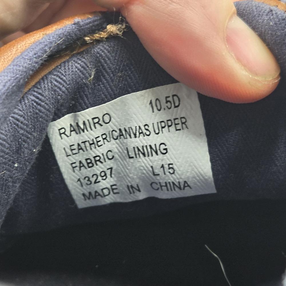Polo Ralph Lauren Ramiro Canvas Sneaker Deck Shoe Navy Lace-up Nautical 10.5 D - Picture 8 of 9